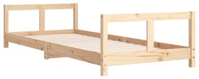 Estrutura de cama infantil 80x200 cm madeira de pinho maciça