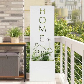 vidaXL Tela de Privacidade para Jardim Fretwork Branco 50 x 140 cm