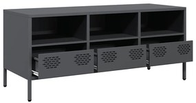Móvel de TV 101,5x39x43,5 cm aço laminado a frio antracite