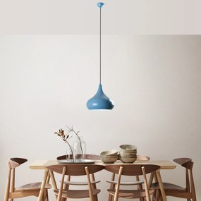 Candeeiro Chandelier Saglam – Azul Claro – Ø30 h:28 cm