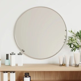 Espelho de parede redondo Ø 40 cm prateado
