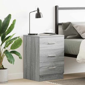 Mesa cabeceira 38x35x56 cm derivados de madeira cinzento sonoma