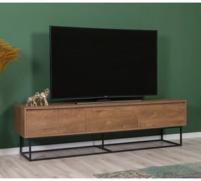 Conjunto de Mobiliário de Sala Laxus – Nogueira/Preto – 90 x 39 x 40 c