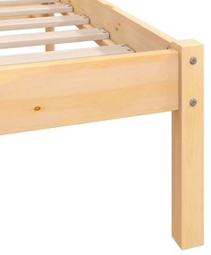 Estrutura de cama 200x200 cm pinho maciço