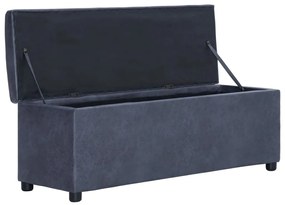 Banco c/ espaço arrumação 116 cm camurça artificial cinzento