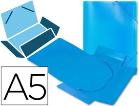Pasta de Elasticos em Polipropileno Liderpapel Din a5 Azul