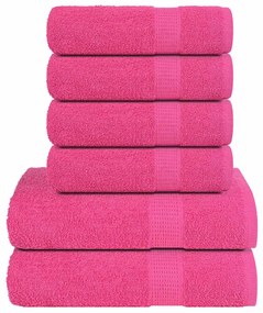 12pcs Conjunto toalhas banho 360 gsm 100% algodão rosa