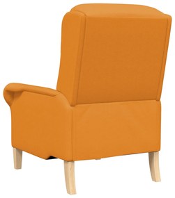 Poltrona Moderna Amarela Escura Tecido Grande Ergonómica