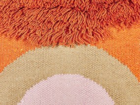 Decoração de parede em algodão laranja com borlas KAMALIA Beliani