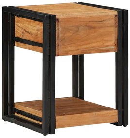 Mesa de Cabeceira 40x40x50 cm em Madeira de Acácia Sólida