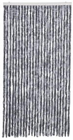 Cortina anti-insetos 100x230 cm chenille prateado