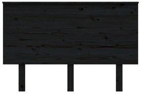 Cabeceira de cama 124x6x82,5 cm pinho maciço preto