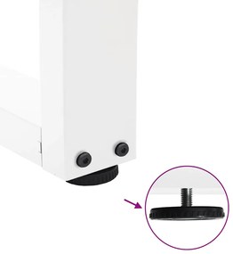 Pernas para mesa de jantar em V, 2 peças, branco, 60x(72-73,3) cm, aço