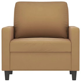 Poltrona 60 cm veludo castanho