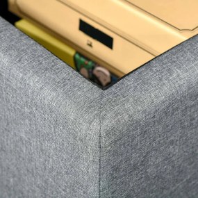 Banco com Arrumação/Baú – Mo – 125x49x41,5 cm – Cinzento – Estofamento