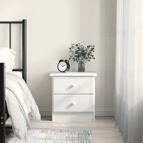 Mesa de cabeceira ALTA 41x35x41 cm pinho maciço branco