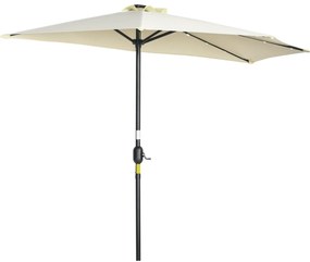 Chapéu de Sol de Jardim com 24 Luzes LED Solar 265x135x240 cm Chapéu d