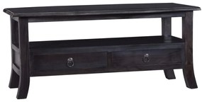 vidaXL Mesa centro 90x50x40 cm mogno maciço castanho café preto-claro