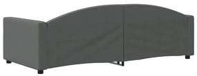 Sofá-cama 90x200 cm tecido cinzento-escuro