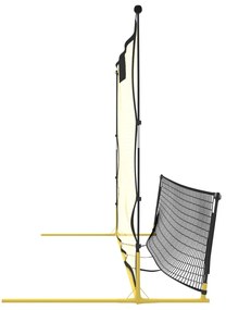 Rede de ressalto futebol 183x85x120 cm poliéster preto/amarelo