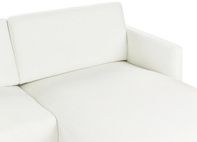 Sofá de canto 2 lugares em tecido branco à esquerda BREDA Beliani