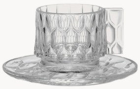 Chávenas de café com pires com textura Jellies, conjunto de 4