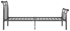 Estrutura de cama 100x200 cm metal preto