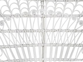 Poltrona pavão de rattan branca EMMANUELLE Beliani