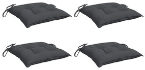Almofadões de cadeira 4 pcs 50x50x7 cm tecido oxford antracite