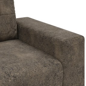 Sofá de 3 Lugares vidaXL Cinza Escuro 180 cm em Couro Sintético