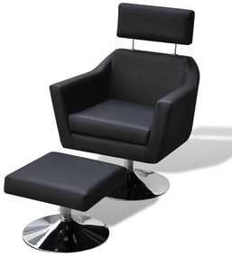 241029 vidaXL Poltrona de TV couro artificial preto