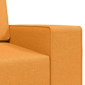 Sofá Cama de Chão 2-em-1 Amarelo Escuro 245x150x60.5 cm Tecido
