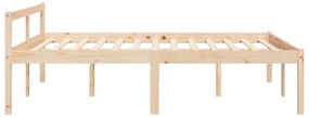 Cama de casal pequena para idosos 120x190 cm pinho maciço