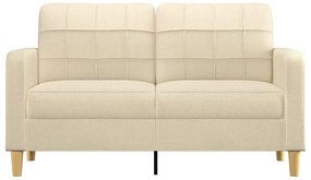 Sofá de 2 lugares tecido 140 cm cor creme