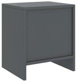Mesas de cabeceira 2pcs 35x30x40cm pinho maciço cinzento-escuro