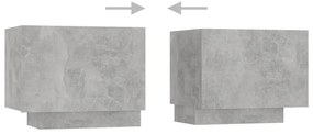 Mesa de cabeceira derivados de madeira cinzento cimento