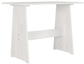 3 pcs conjunto de jantar madeira pinho maciça branco