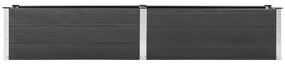 Canteiro elevado de jardim 200x50x54 cm WPC cinzento