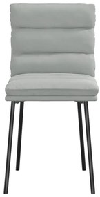 Cadeiras de jantar 4 pcs veludo cinzento-claro