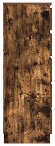Armário de gavetas 60x36x103 cm deriv. madeira carvalho fumado