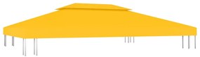 Cobertura de gazebo com 2 camadas 310 g/m² 4x3 m amarelo