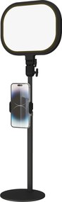 Candeeiro de secretária LED com regulação de intensidade, 5 modos de cor, 10 níveis de luminosidade, porta USB, temporizador e suporte para telemóvel,