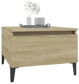 Mesas de apoio 2 pcs 50x46x35 cm deriv. madeira carvalho sonoma