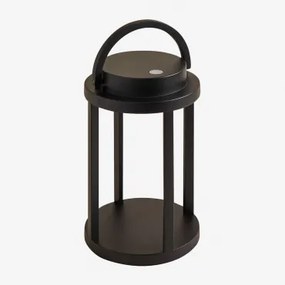 Lâmpada De Mesa Led Sem Fios Para Exterior Em Alumínio Arelvy Preto - Sklum
