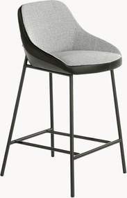 Cadeira de bar estofada com encosto em couro sintético Erika