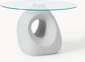 Mesa de jantar redonda com tampo de vidro Linus, vários tamanhos
