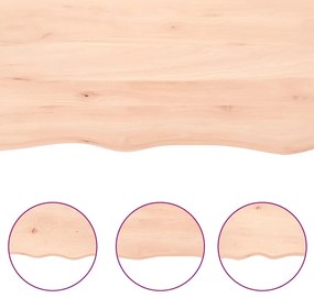 Prateleira de parede 200x60x(2-6)cm carvalho maciço não tratado