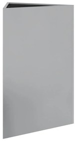 Vaso/floreira jardim 2pcs triangular 50x43x75cm aço galvanizado