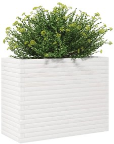 Vaso/floreira de jardim 90x40x68,5 cm pinho maciço branco