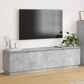 vidaXL Gabinete de TV com LED Cinza Concreto 180x38x49 cm Madeira de Engenharia